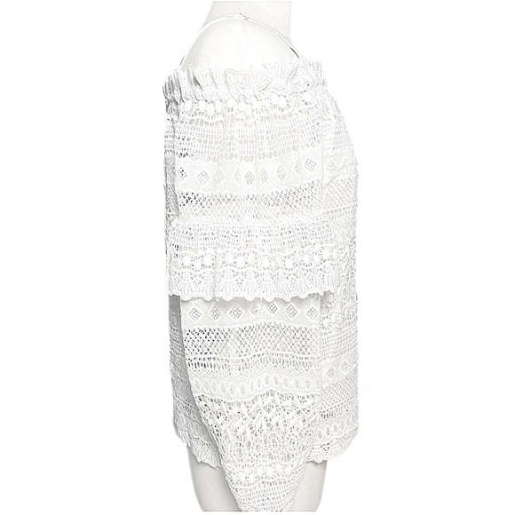 ANTHROPOLOGIE Parker Women’s Jordana Cold Shoulder Ivory Lace Blouse size small - Picture 4 of 7